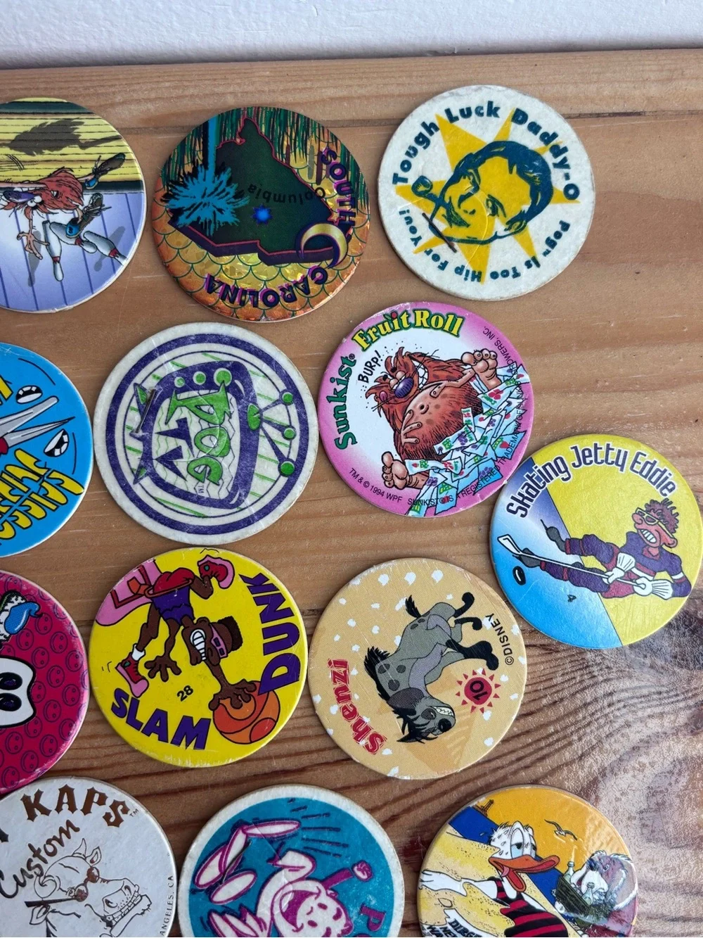 Vintage 90s Collectible Lot 50+ POGs & 3 Slammers - Micro Tournament Game Pack